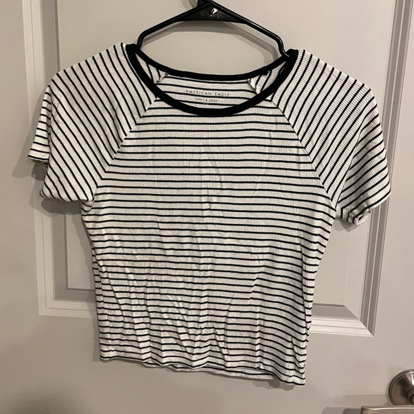 American Eagle Outfitters Tops - American Eagle Outfitters Black and White Striped Women's Top